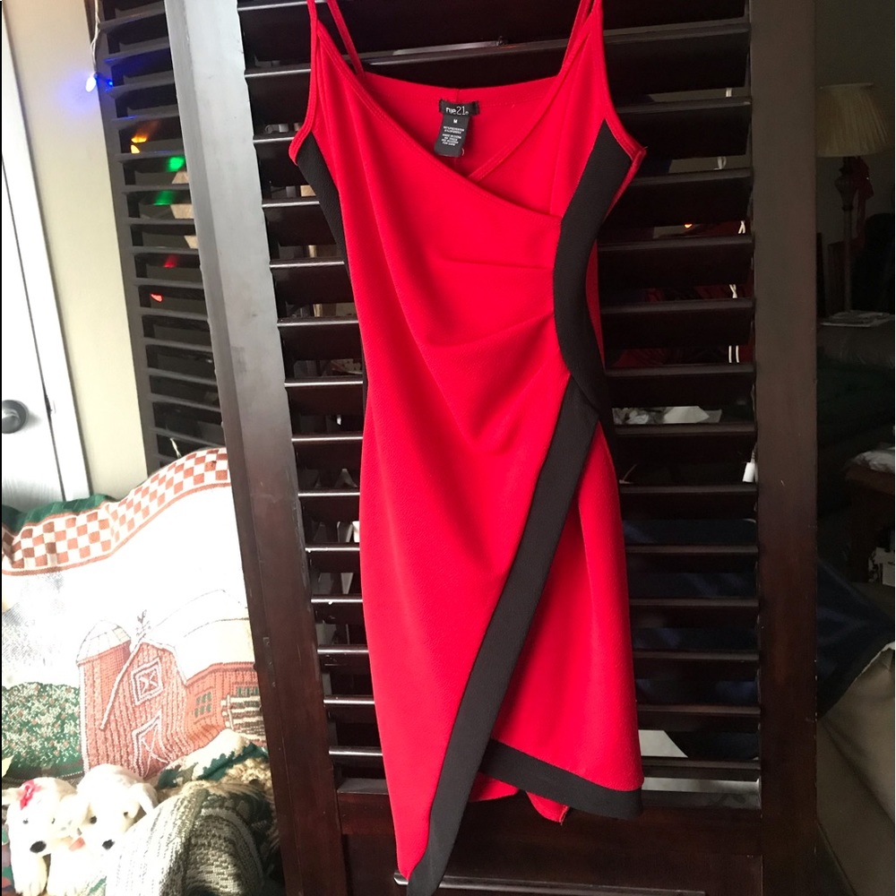 Rue 21 spaghetti strap halter dress gathered at one side